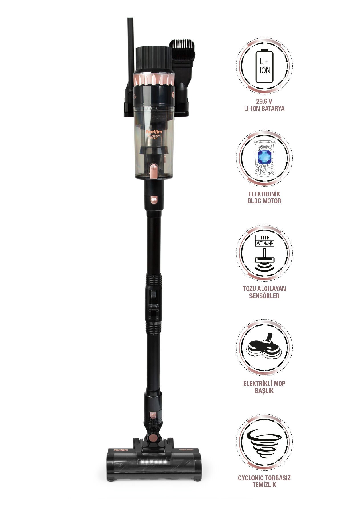 Fantom Quantum P 2050 Dikey Şarjlı Süpürge