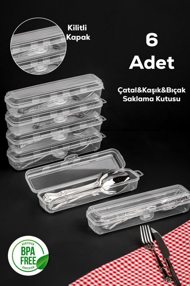 Porsima Te-192 6 lı Makyaj Fırçası Kalemlik Diş Fırçası Kabı Çatal Kaşık Bıçak Saklama Kutusu Kabı Seti