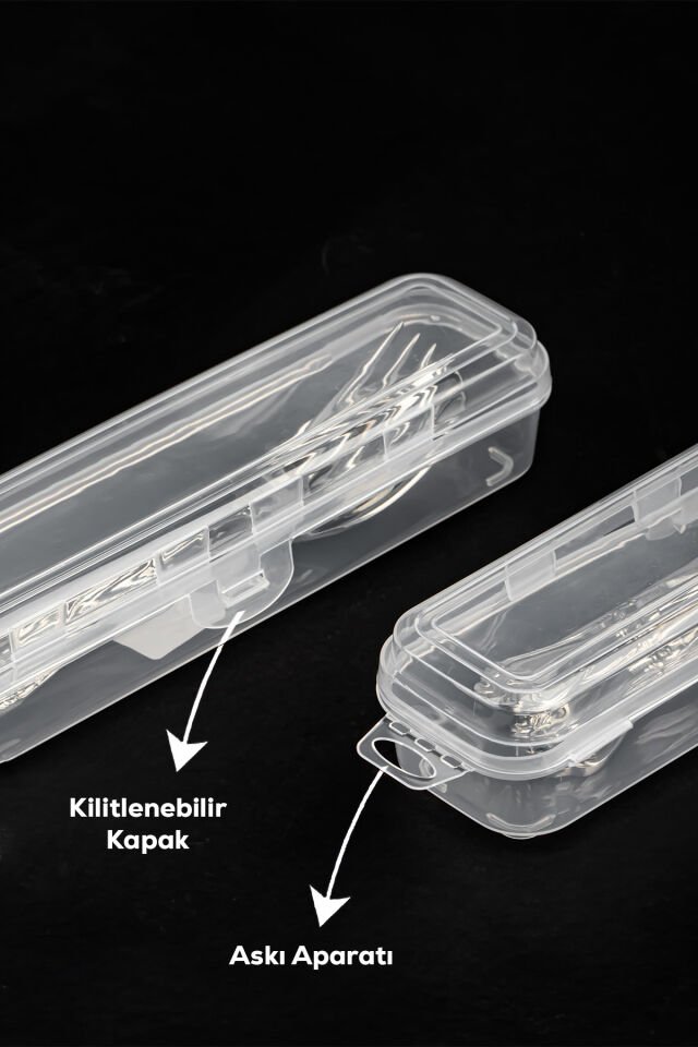 Porsima Te-192 6 lı Makyaj Fırçası Kalemlik Diş Fırçası Kabı Çatal Kaşık Bıçak Saklama Kutusu Kabı Seti