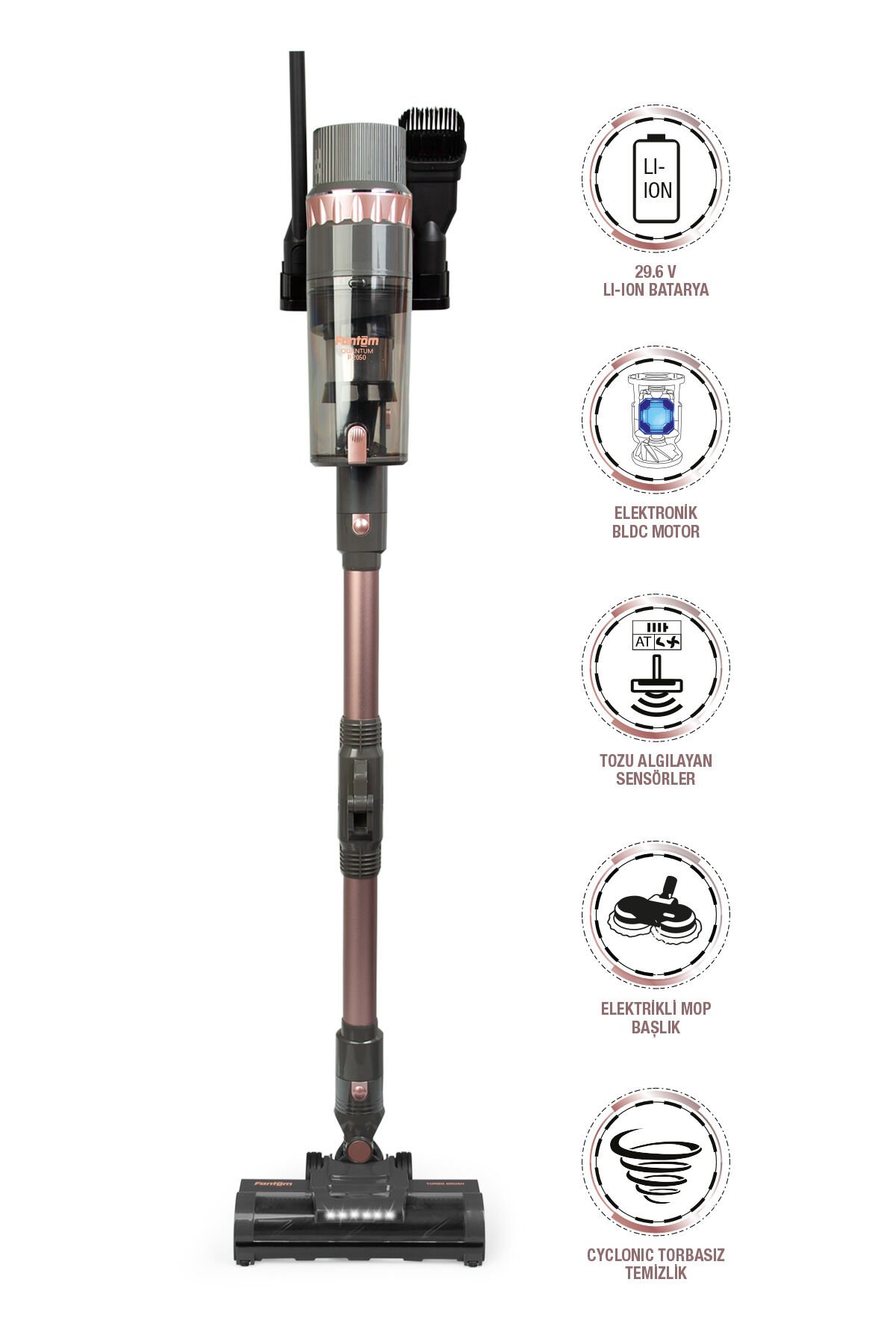 Fantom Quantum P 2050 Dikey Şarjlı Süpürge