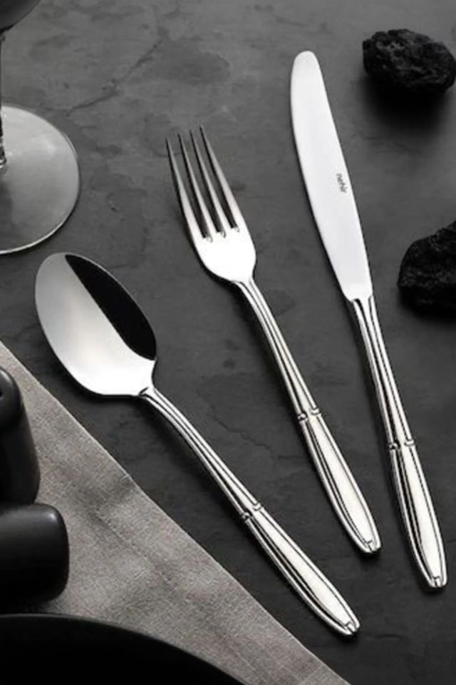 Nehir Buket Sade 12 Kişilik 84 Parça Paslanmaz Çelik Çatal Kaşık Bıçak Takımı