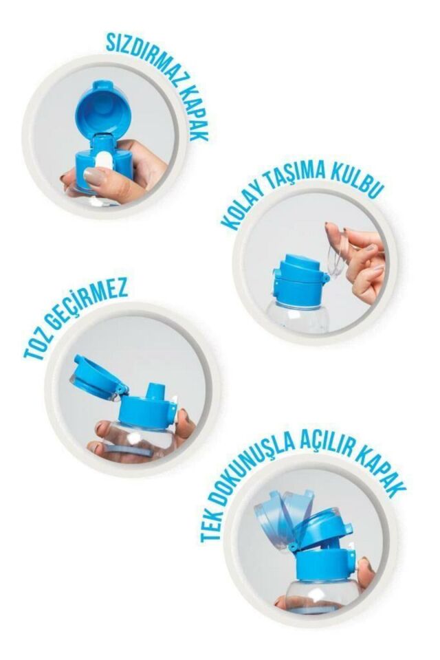 Herevin 16407-160 0,75 Lt Çift Renk Boyalı Düğmeli Tüp Matara-Yavru Ağzı