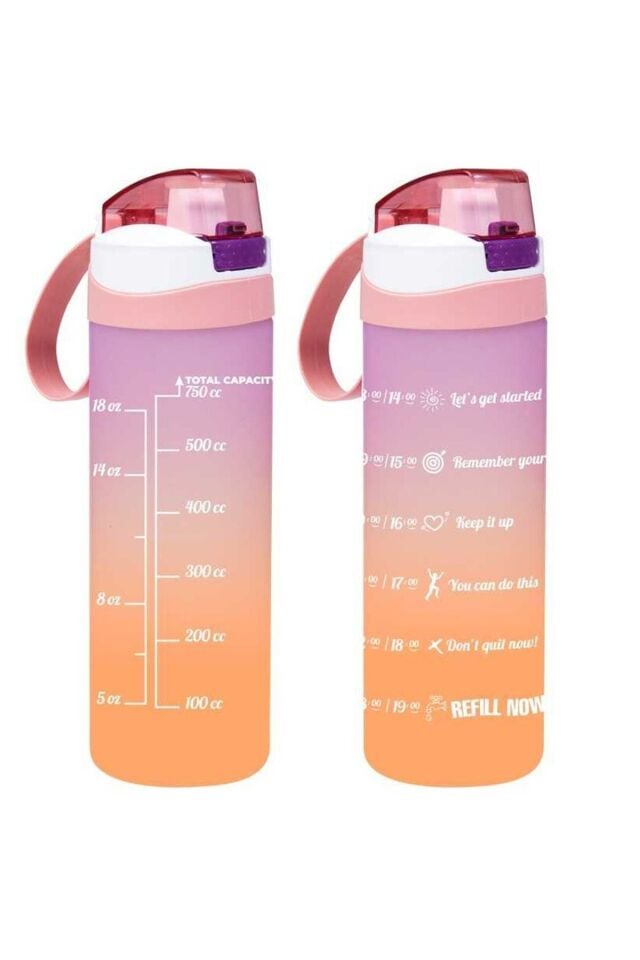 Herevin 161670-162 Su Şişesi - Motivasyon Su Matarası - Suluk