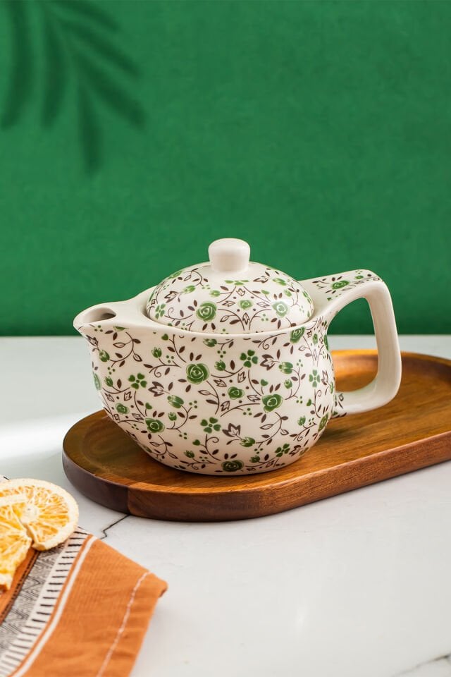 Kosova DEM-132 Isıya Dayanıklı Porselen Demlik Bitki Çayı Demliği 400 ml