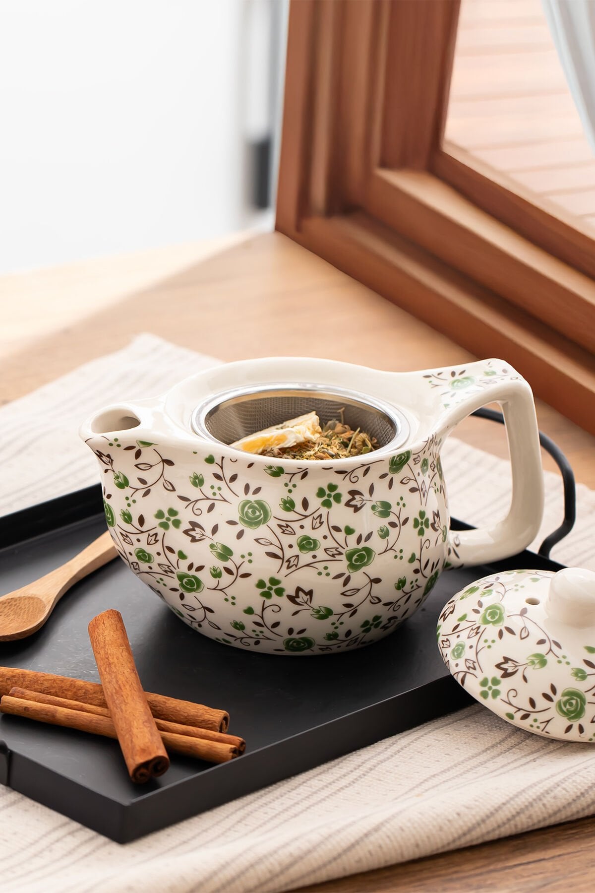 Kosova DEM-132 Isıya Dayanıklı Porselen Demlik Bitki Çayı Demliği 400 ml