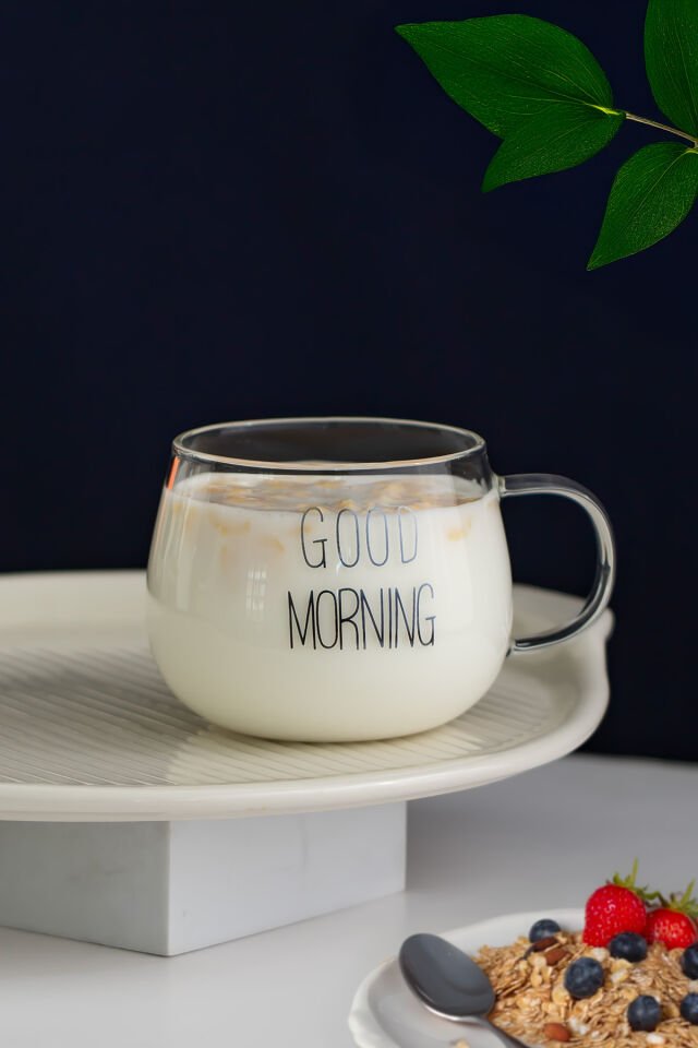 Porsima 2088 2li Borosilikat Isıya Ateşe Dayanıklı Cam Kulplu Çay Bardağı Kahve Bardak Kupa Şeffaf 400 ml