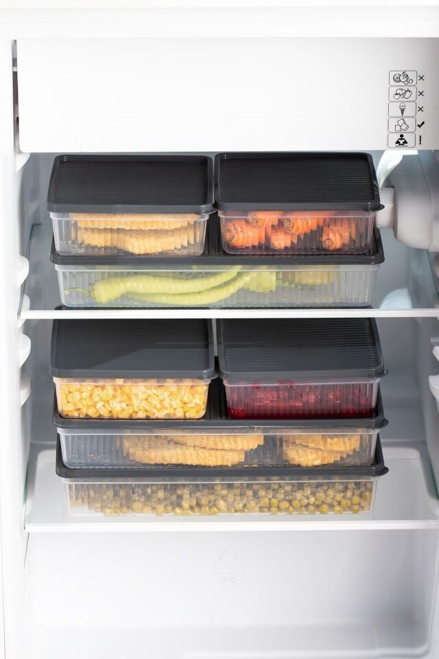 Porsima 24lü Nofrost Buzdolabı Saklama Kabı Organizer Antrasit