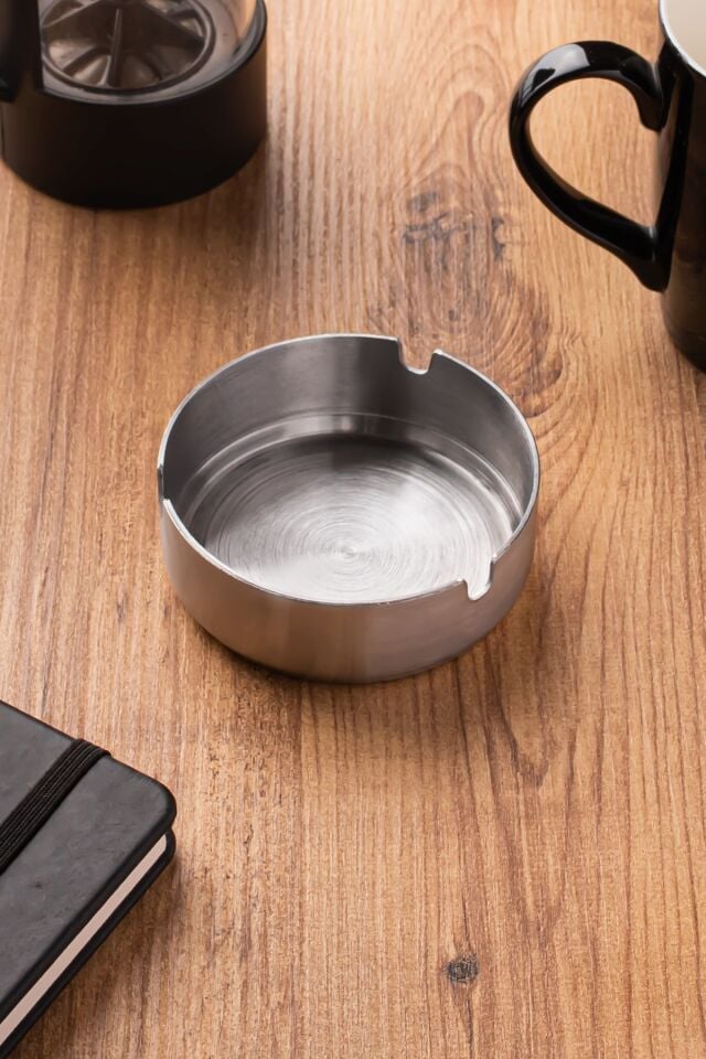 Porsima Etn-015 Küllük Paslanmaz Çelik 8 Li Kül Tablası Kaliteli Küllük Seti 1,2 Ml Kalınlık