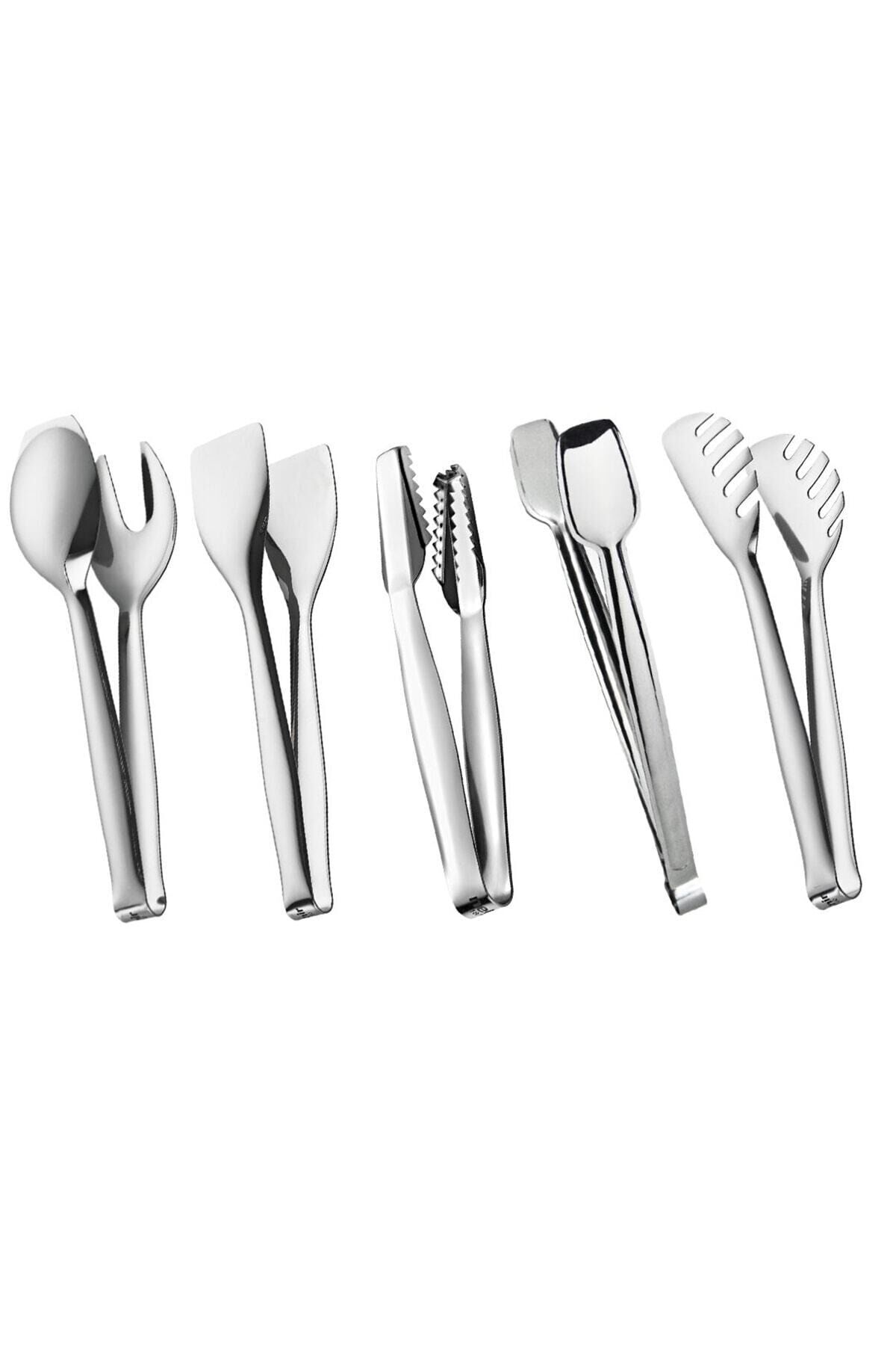 Nehir 5 Parça Paslanmaz Çelik Maşa Takımı