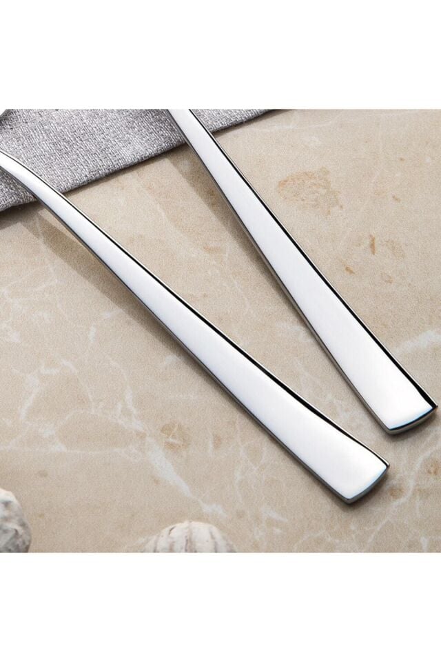 Nehir Can & Canan 12 Adet Sade Tatlı Çatal Kaşık Takımı