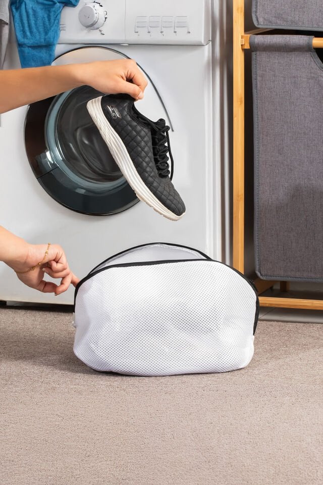 Porsima 2li Fermuarlı Bölmeli Çamaşır Ayakkabı Yıkama Filesi Deforme Önleyici Torba File 23x33 cm