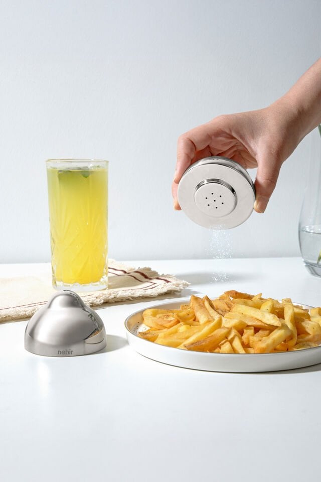 Nehir Elvis 2'li Paslanmaz Çelik Tuzluk ve Biberlik Seti