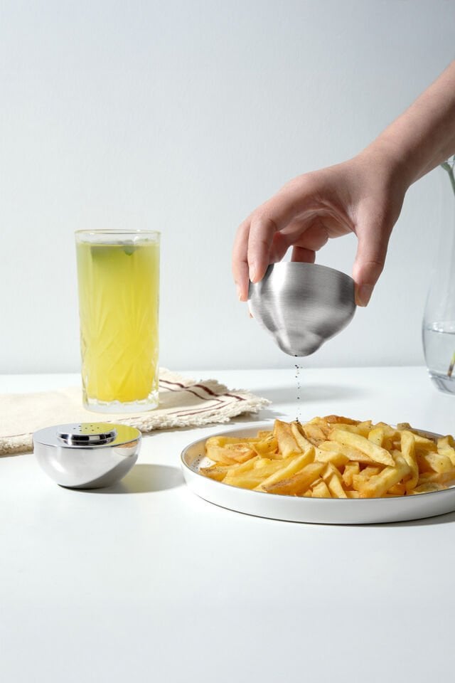 Nehir Elvis 2'li Paslanmaz Çelik Tuzluk ve Biberlik Seti