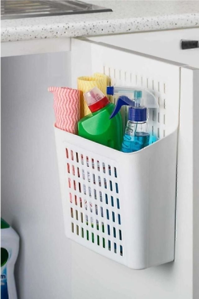 Porsima Org-52 Asılabilir Mutfak Banyo Dolap İçi Düzenleyici Organizer Deterjanlık - Beyaz
