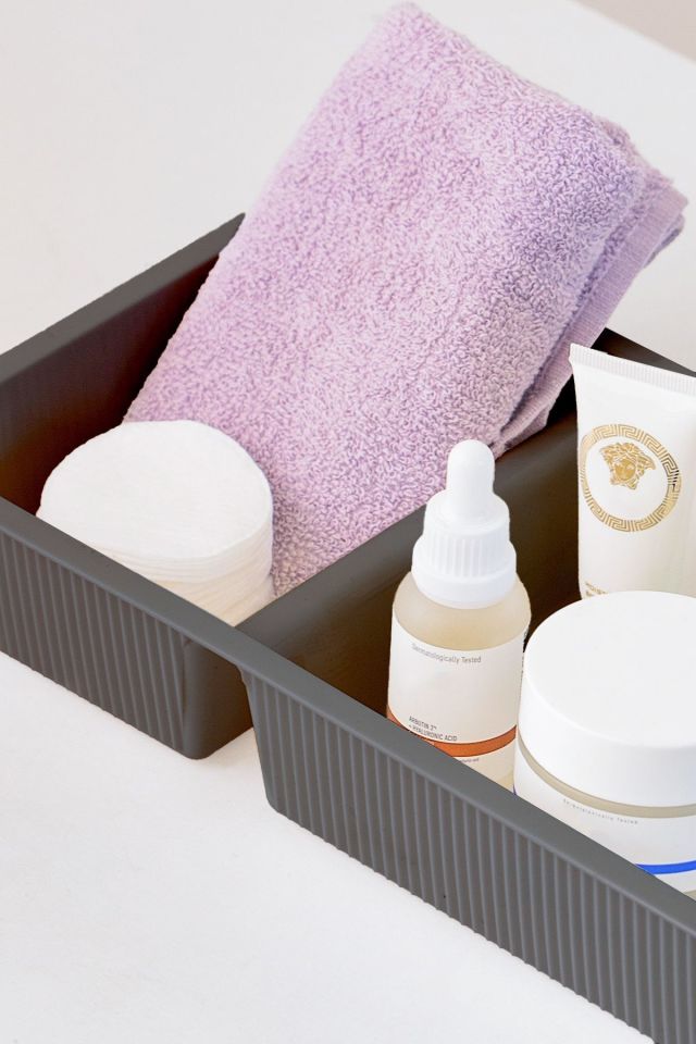 Porsima WH-72 Antrasit 2 Bölmeli Düzenleyici Çekmece Dolap İçin Çok Amaçlı Plastik Organizer