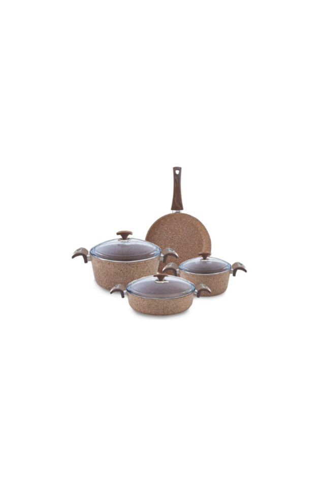 Oms 3105 7 Parça Granit Tencere Set Rosegold