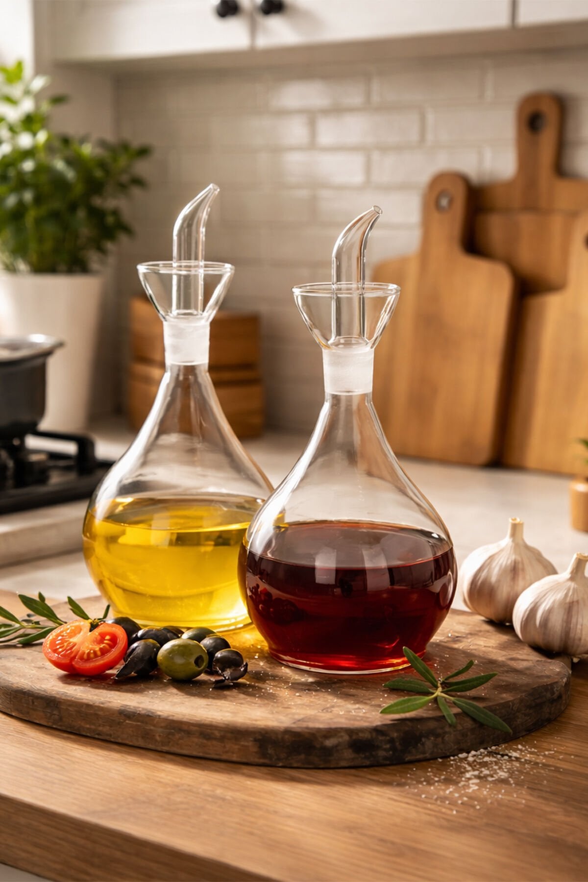 Porsima 411 2li Borosilikat Cam Yağdanlık Yağlık Sirkelik 1000ml