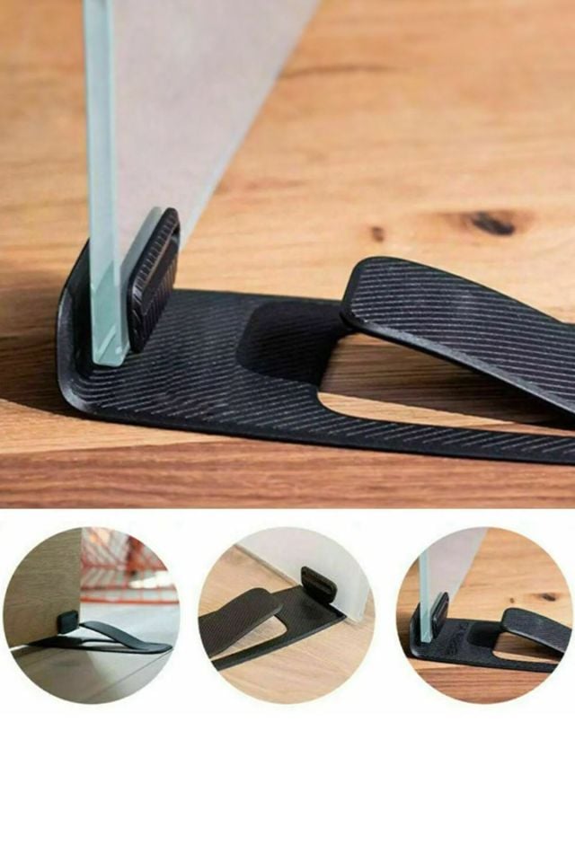 Porsima Yapışkanlı Kapı Stoperi 3'lü Kapı Durdurucu Plastik Kapı Altı Takozu