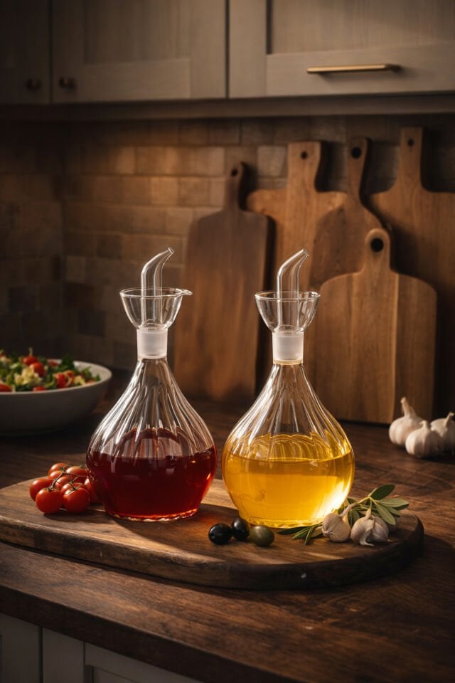 Porsima 410 2li Borosilikat Cam Yağdanlık Yağlık Sirkelik 1000ml