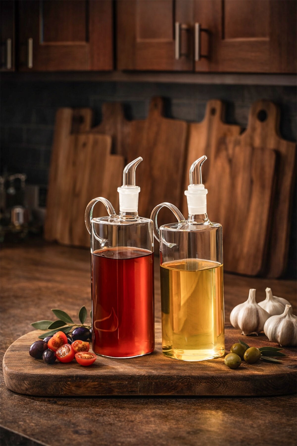 Porsima 408 2li Kare Borosilikat Cam Yağdanlık Yağlık Sirkelik 400ml