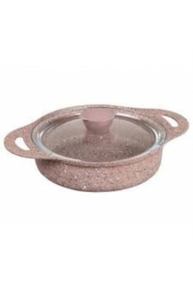 Oms Döküm Granit 6 Parça Kapaklı Sahan Set 16-18-20 cm Kahve