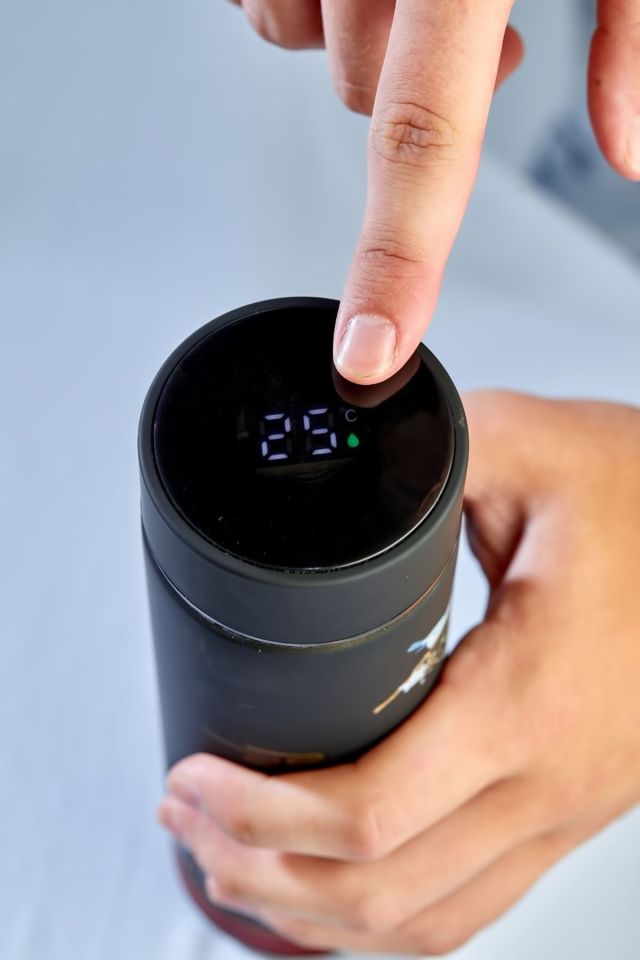 Porsima 1408-2 Paslanmaz Çelik Led Sıcaklık Göstergeli Akıllı Yalıtımlı Çay Kahve Termosu 500 ml