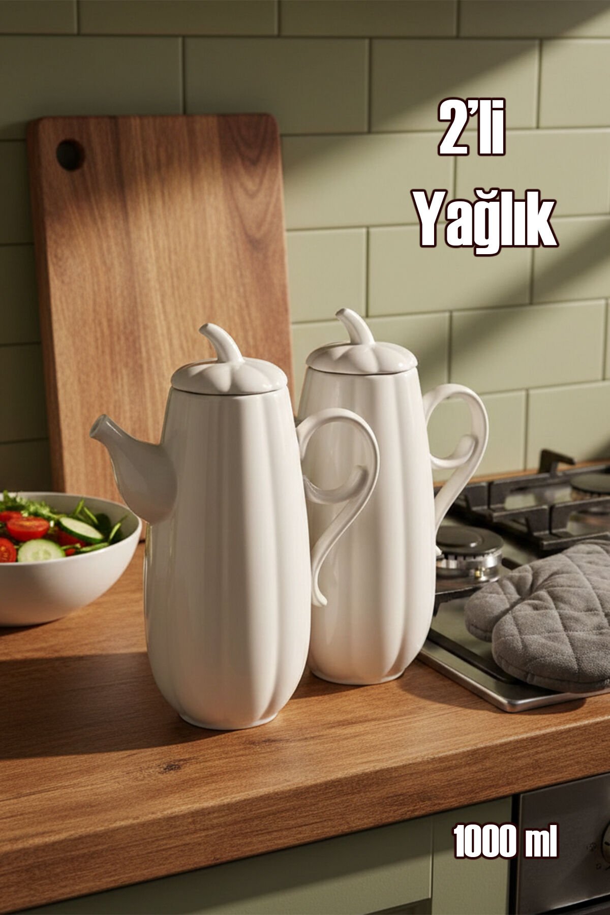 Porsima 17020 2li Pumpkin Porselen Çok Amaçlı Sunum ve Servis Yağdanlığı Yağlık Sirkelik Yağdanlık