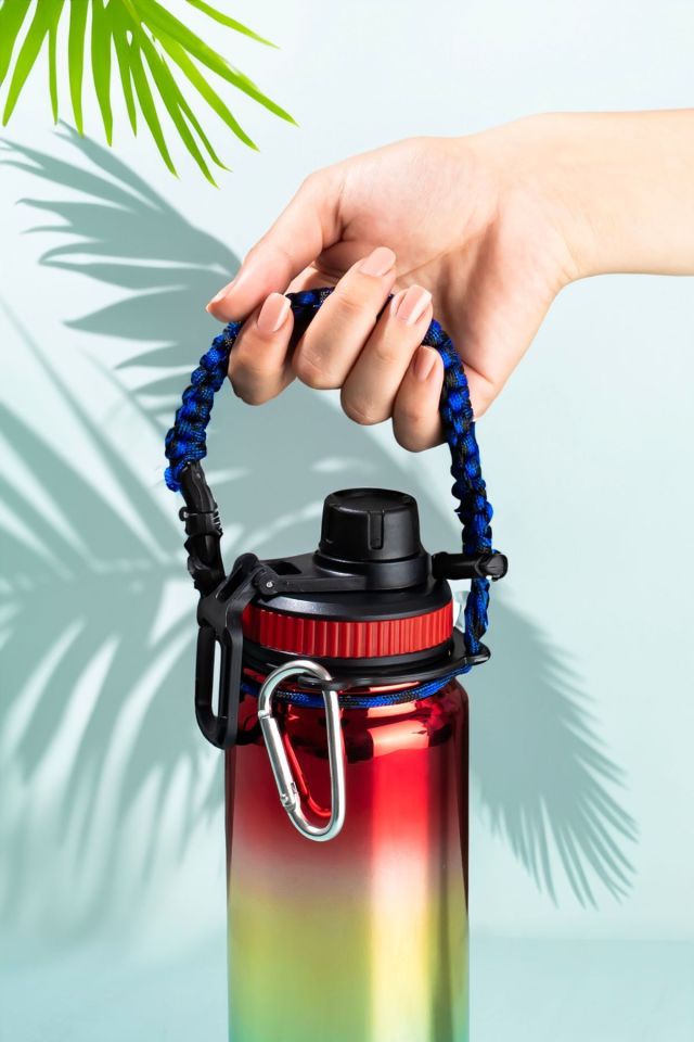 Porsima 1395-3 Paslanmaz Çelik Sızdırmaz Çift Katmanlı Taşıma Askılı Çay Kahve Termosu 700 ml