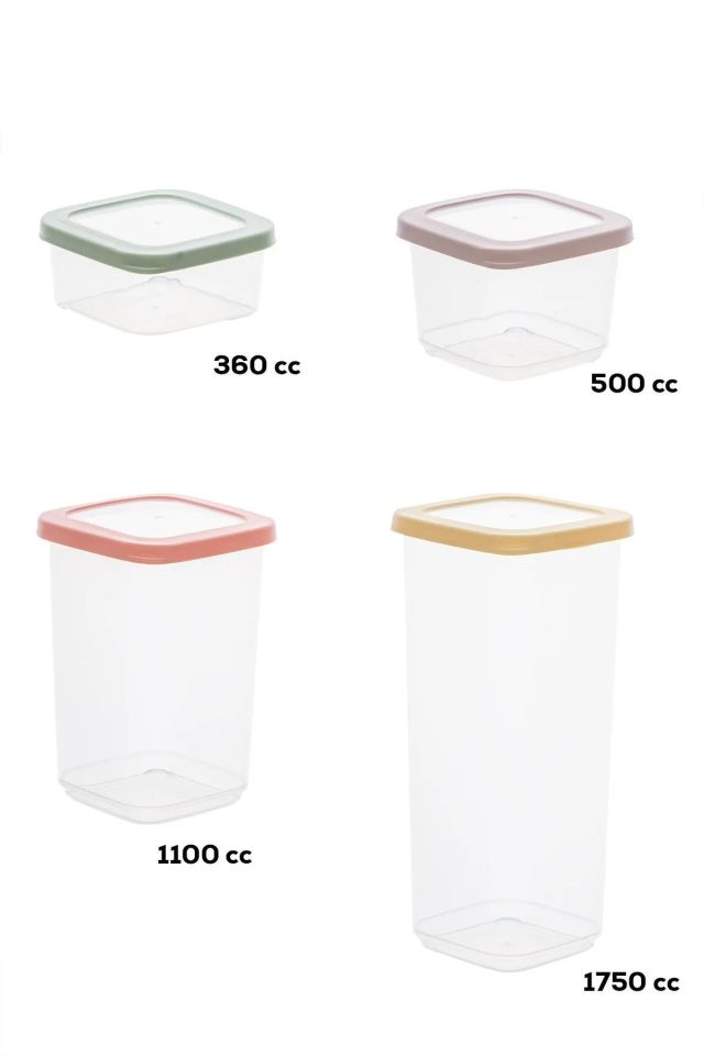 Porsima 1036 Rainbow 12li Etiketli Renkli Kapaklı Erzak Kavanoz Saklama Kabı Seti