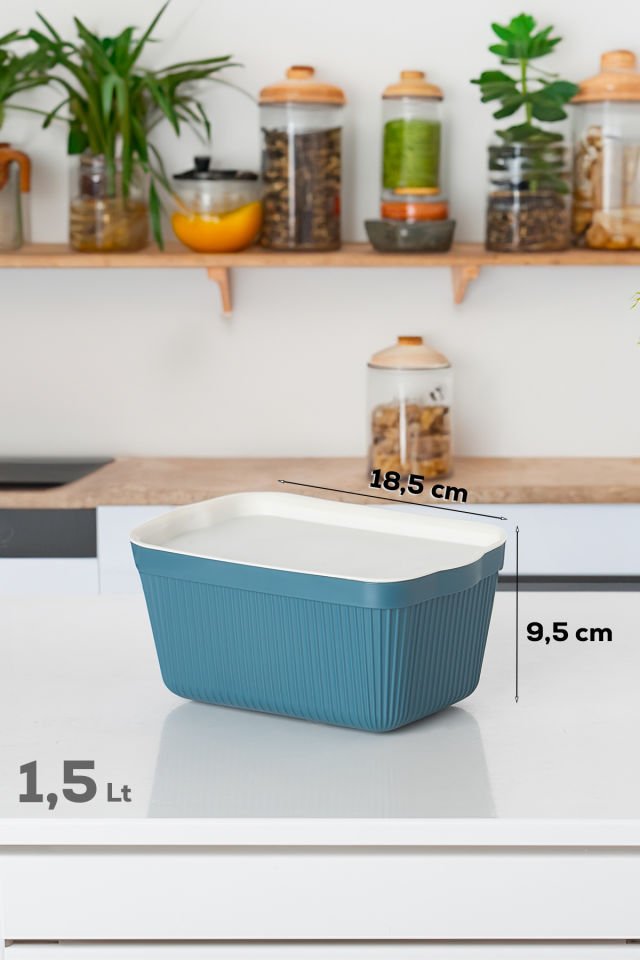 Porsima 1037 Still Box 6 Lı Çok Amaçlı Erzak Saklama Kutusu Kabı Seti Dolap Içi Düzenleyici Organizer 1,5 L