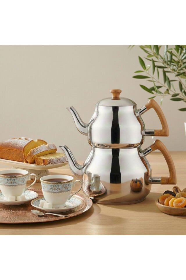 Özkent Marmaris Mini 1,9 Lt Çaydanlık Takımı Paslanmaz Süzgeçli