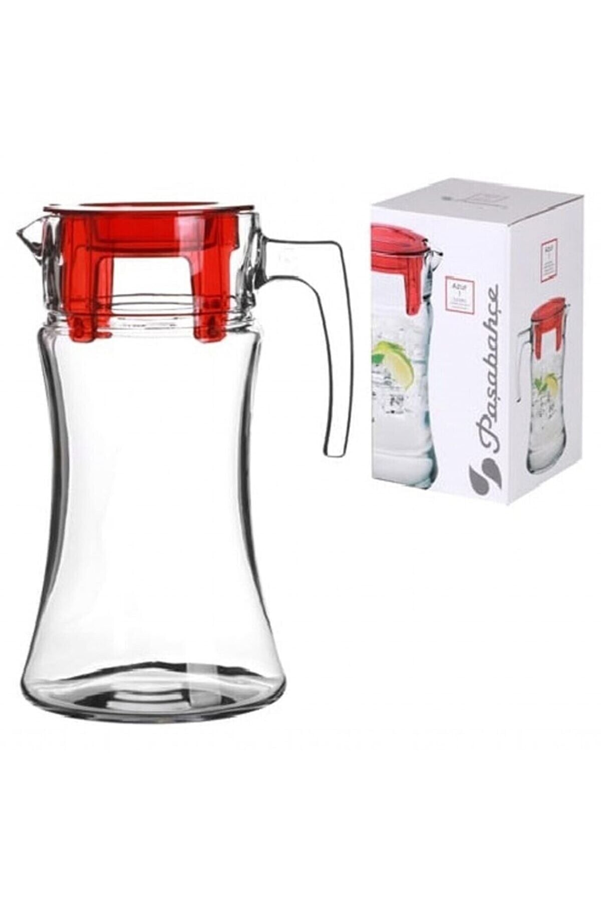 Paşabahçe 43018 Azur Kırmızı Kapaklı Sürahi 1400 Cc