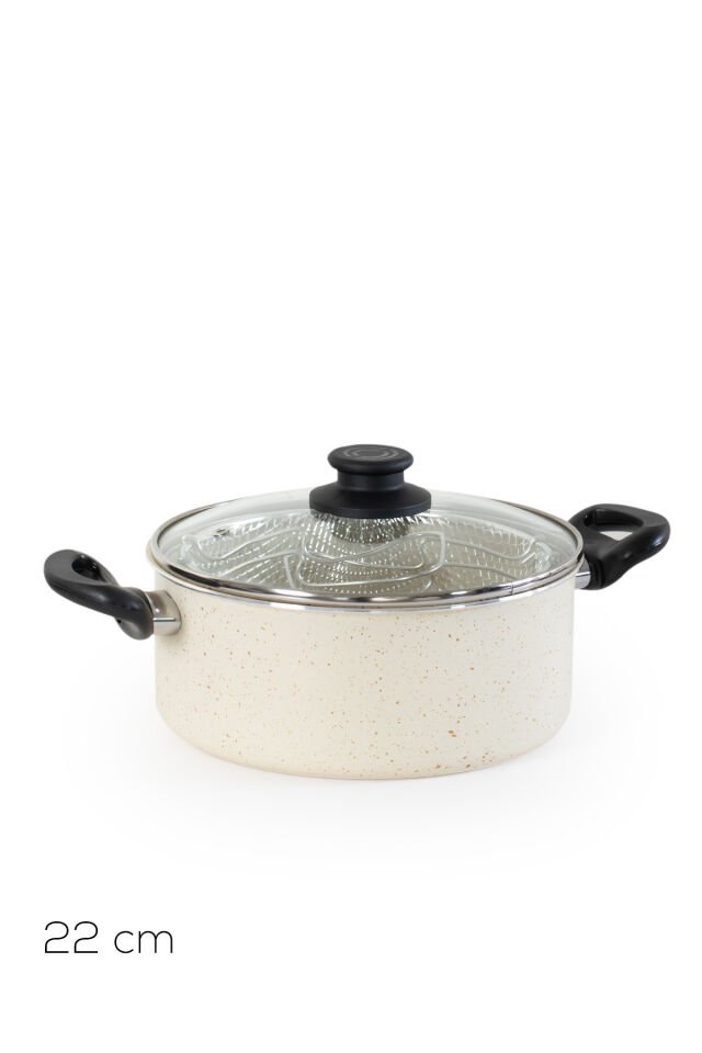 Porsima 4404 3 Parça Granit Kızartma Cips Tenceresi 22cm 2lt