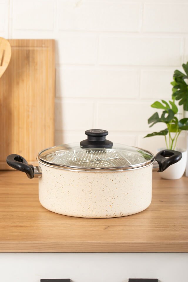 Porsima 4404 3 Parça Granit Kızartma Cips Tenceresi 22cm 2lt