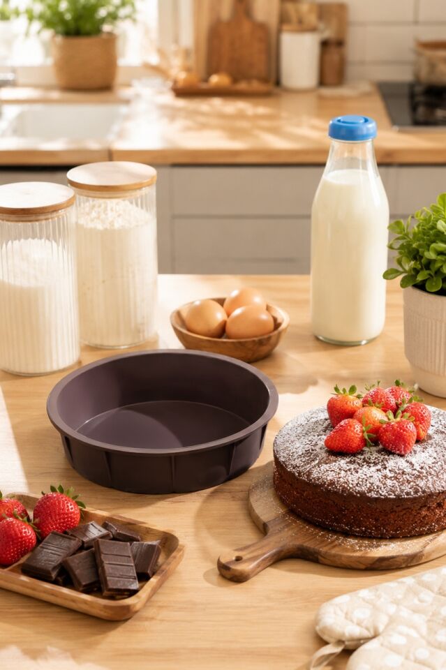 Porsima 2li silikon Ekmek Kalıbı Kek Kalıbı Seti Antrasit