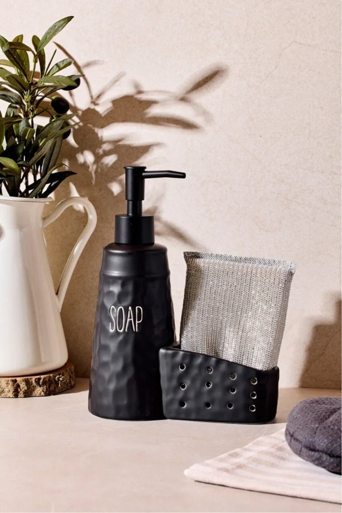 Perotti 16740 Sapone Black Süngerlikli Sıvı Sabunluk