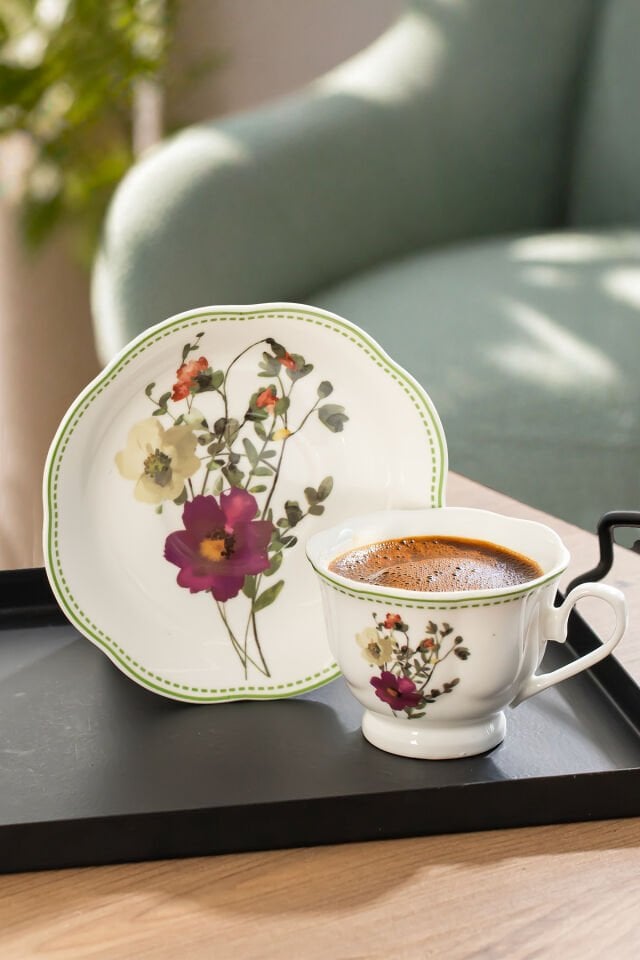 Perotti 16870-3 Secret Garden 2 Kişilik 4 Parça Porselen Kahve Takımı