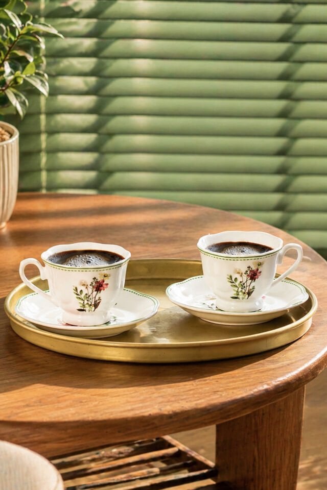 Perotti 16870-5 Secret Garden 2 Kişilik 4 Parça Porselen Kahve Takımı