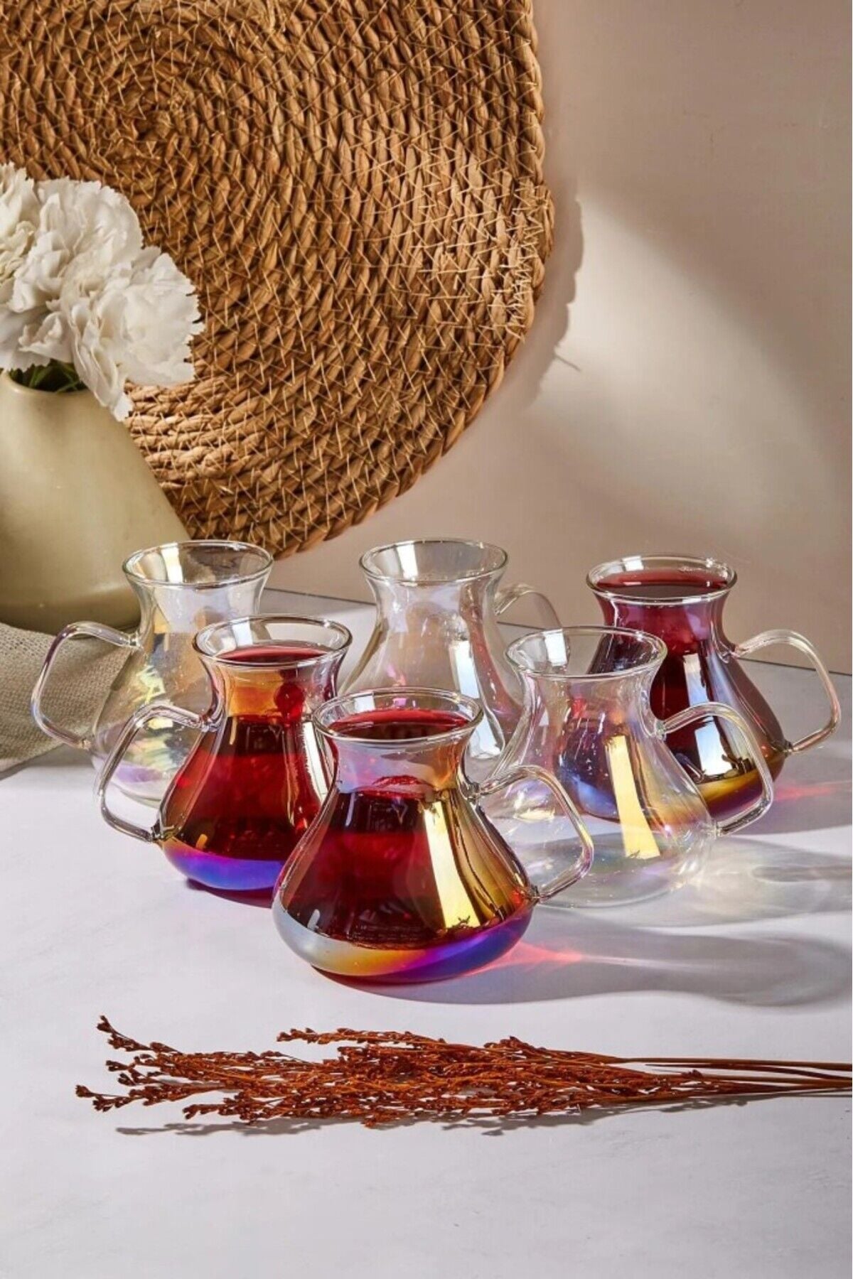 Perotti 16014 Ehl-i Keyf Luster 6'lı 200 Ml Çay Bardağı Seti Şeffaf