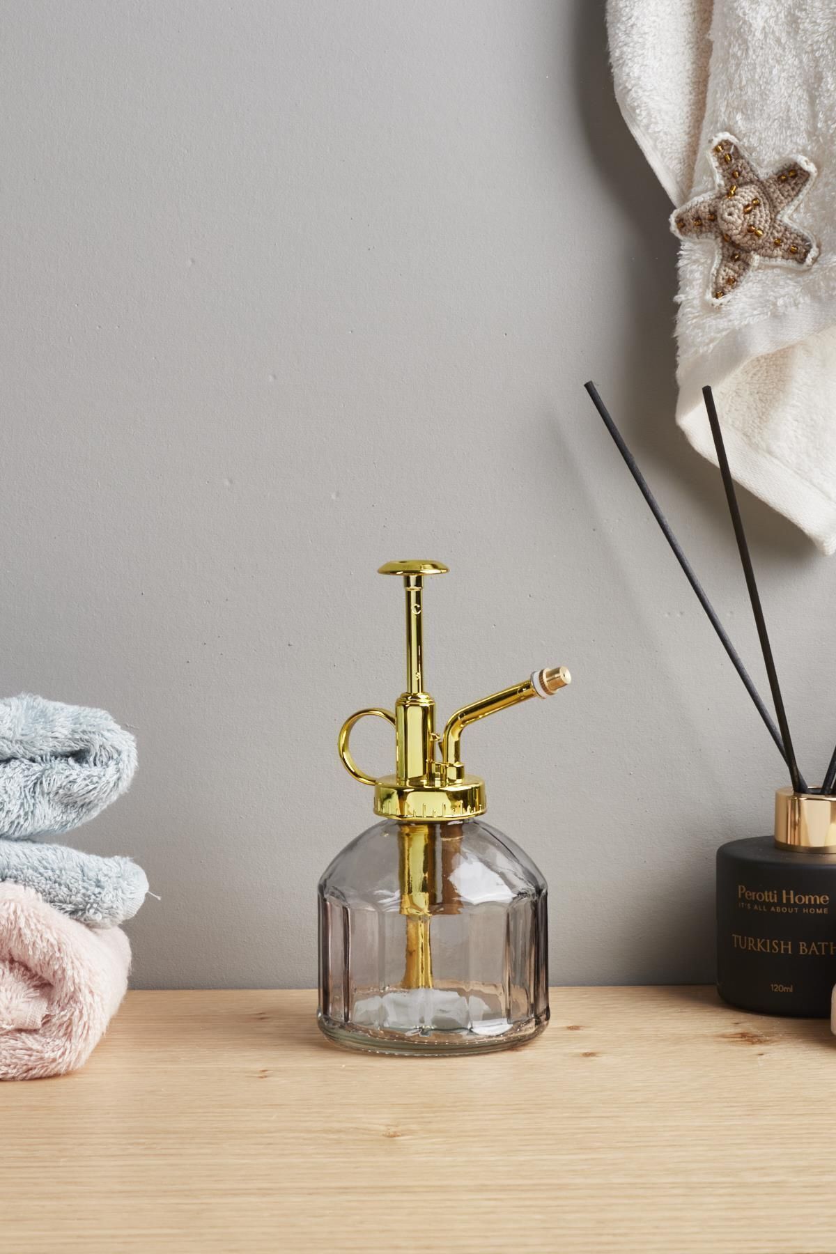 Perotti Vintage Cam Bitki Sulama Şişesi 250 ML Gri