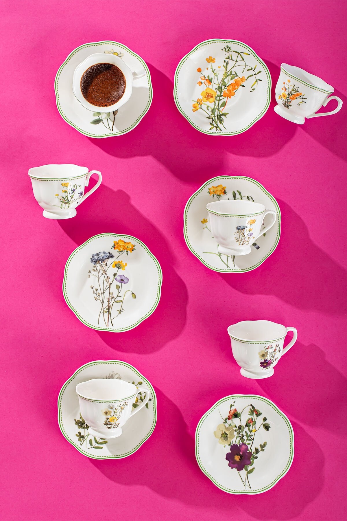 Perotti Secret Garden 6 Kişilik 12 Parça Porselen Kahve Takımı