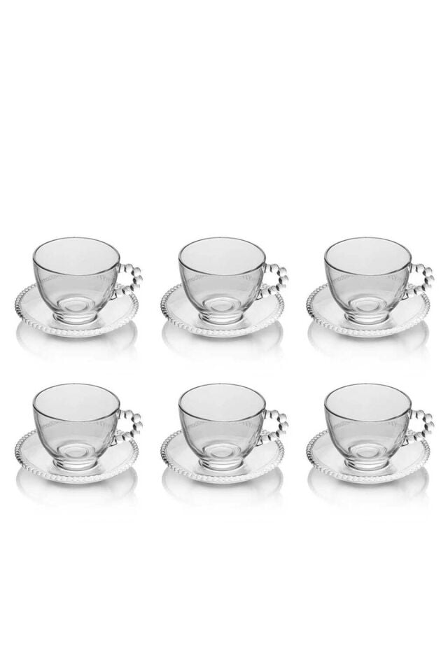 Perotti 12601 6 lı Çay Fincanı Cam Çay Fincan Takımı Fincan Seti