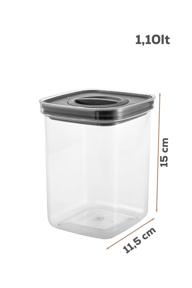 Porsima 101 3lü Sızdırmaz  Yiyecek Erzak Saklama Kabı Seti - 1100ml Şeffaf