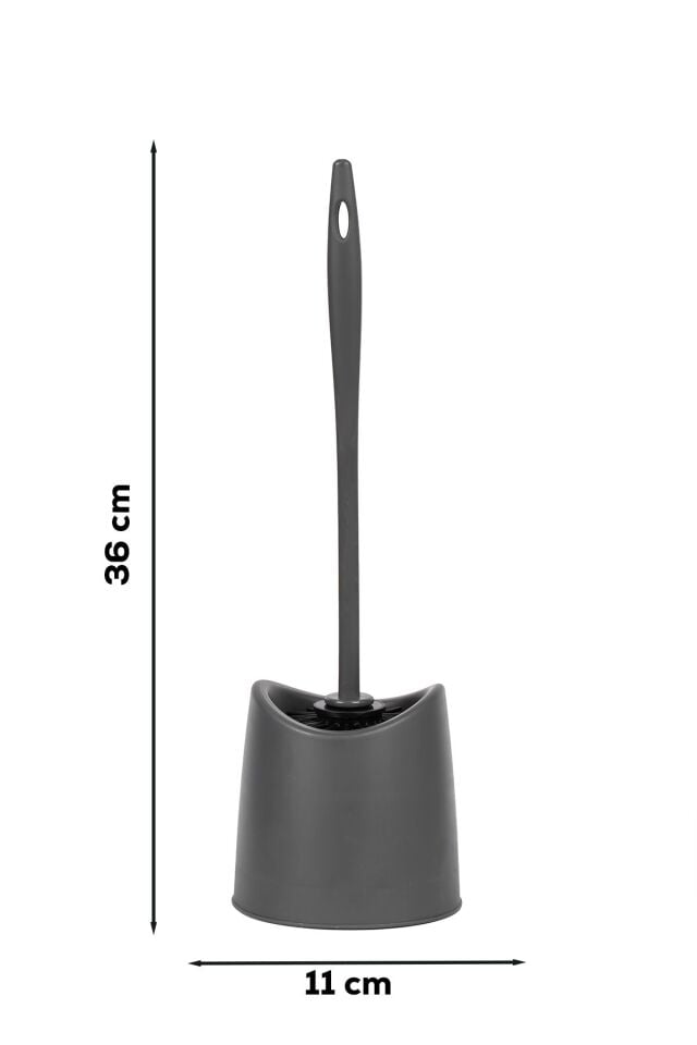 Porsima Sb-776-1 Silikon Wc Tuvalet Banyo Fırçası Klozet Fırçası Antrasit