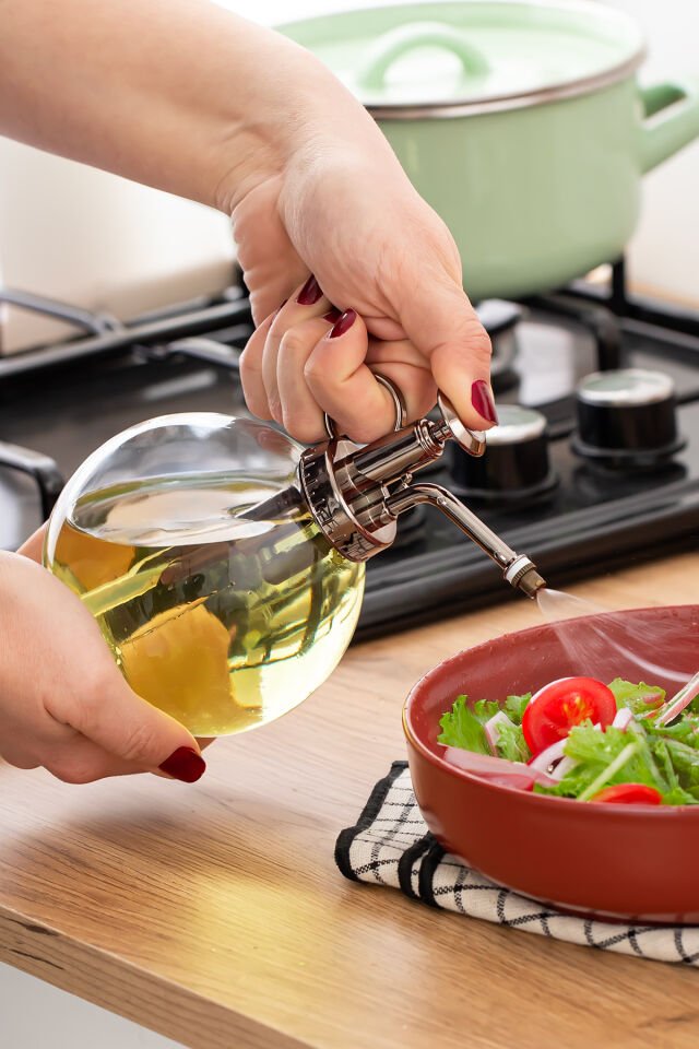 Perotti 15729 Gri 350ml Cam Yağlık Yağdanlık ve Sulama Spreyi Koku Spreyi Şişesi