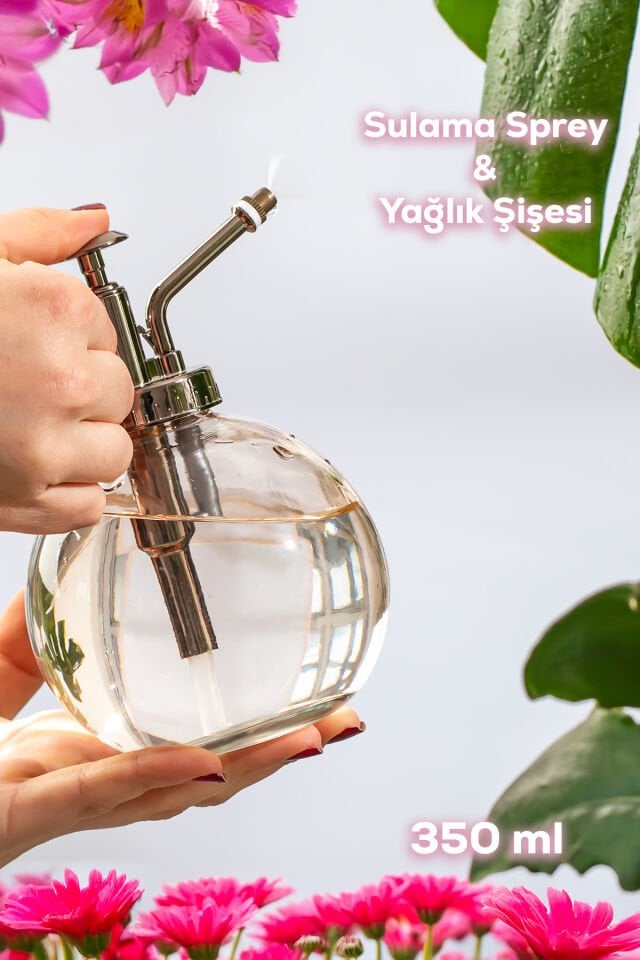 Perotti 15729 Pembe 350ml Cam Yağlık Yağdanlık ve Sulama Spreyi Koku Spreyi Şişesi