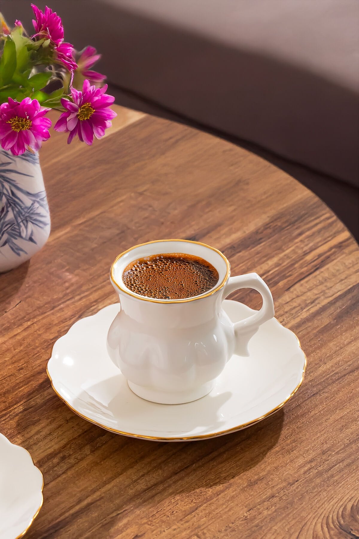 Perotti 4311 Emery 12 Parça 6 Kişilik Altın Yaldızlı Porselen Türk Kahve Fincan Takımı 100 Ml