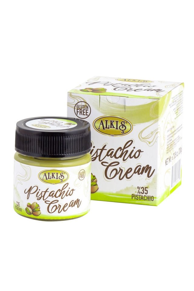 Alkış Pistachio Creams Sürülebilir Glutensiz Dubai Çikolatasına Uygun Antep Fıstığı Kreması Net 200 G