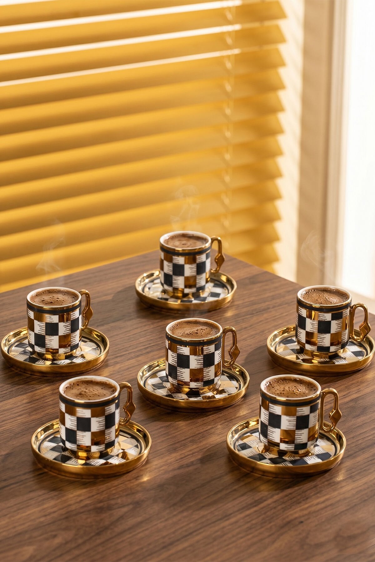 Perotti 16992-1 Rose Dama 6 Kişilik Porselen Fincan Seti 12 Parça Türk Kahvesi Fincanı Takımı-90ml