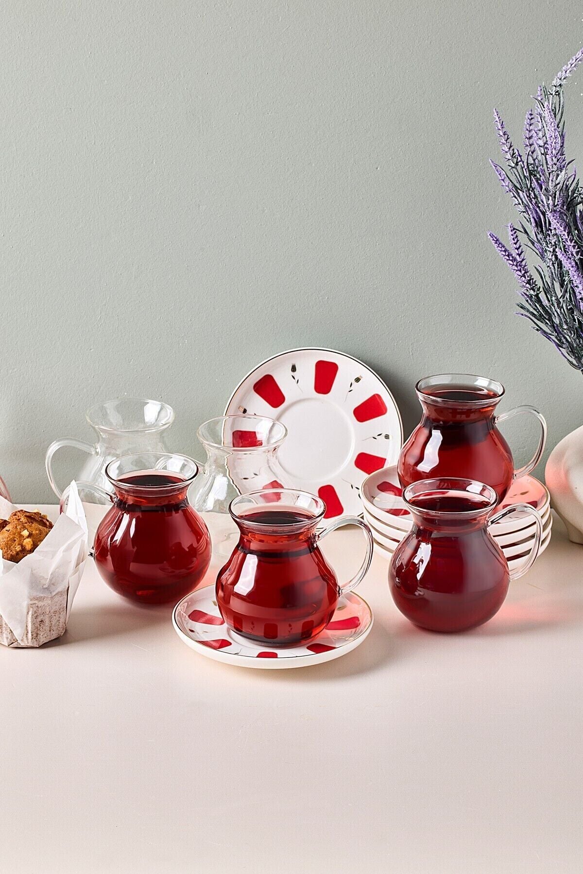 Perotti 17899 Filiz 12 Parça 6 Kişilik Çay Seti Çay Takımı 210 Ml Renkli